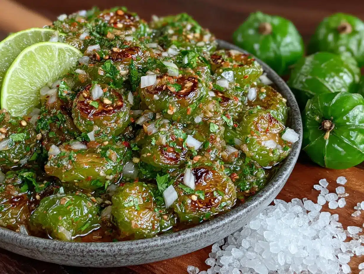 roasted green tomato salsa verde preparation steps