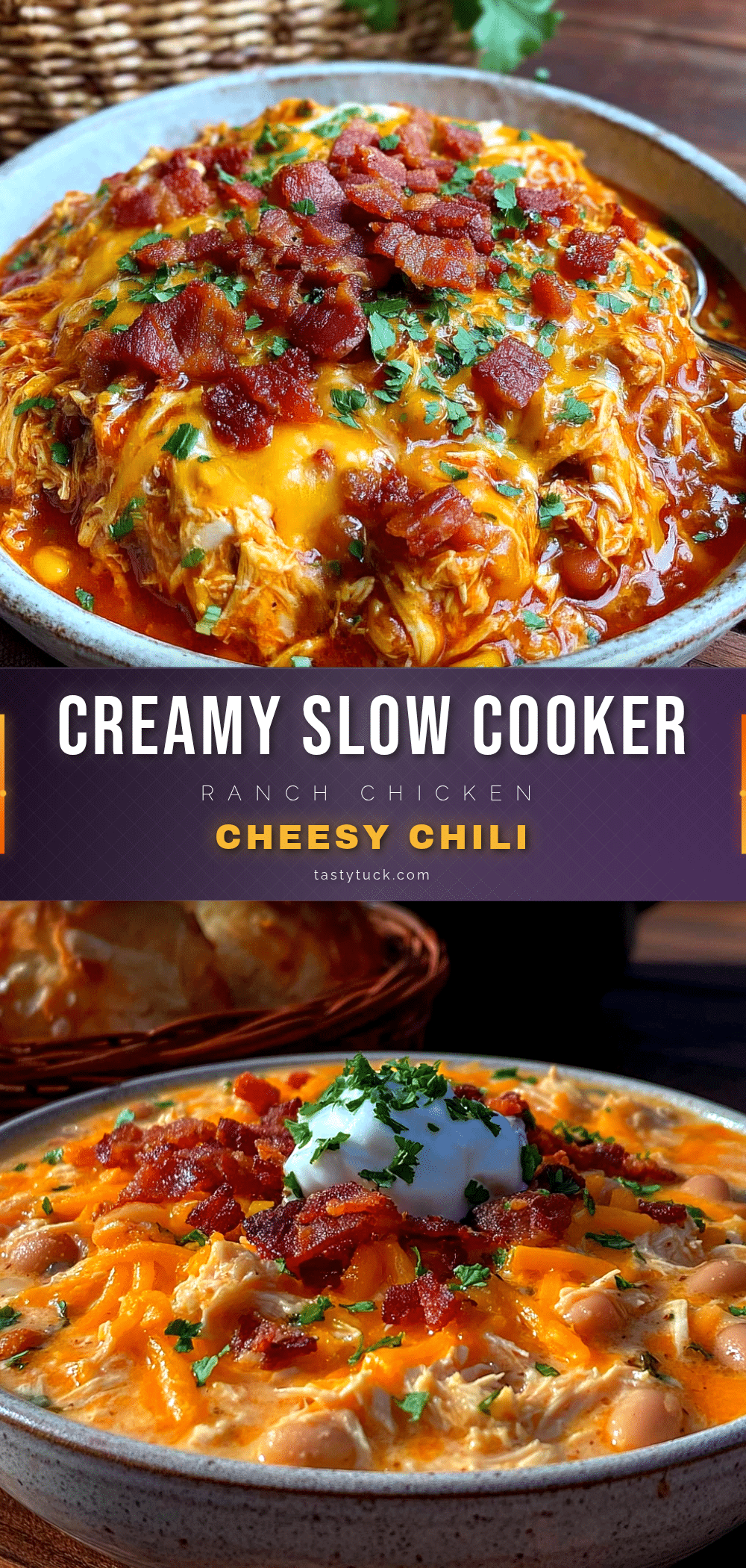 slow cooker cheesy ranch chicken chili recipe