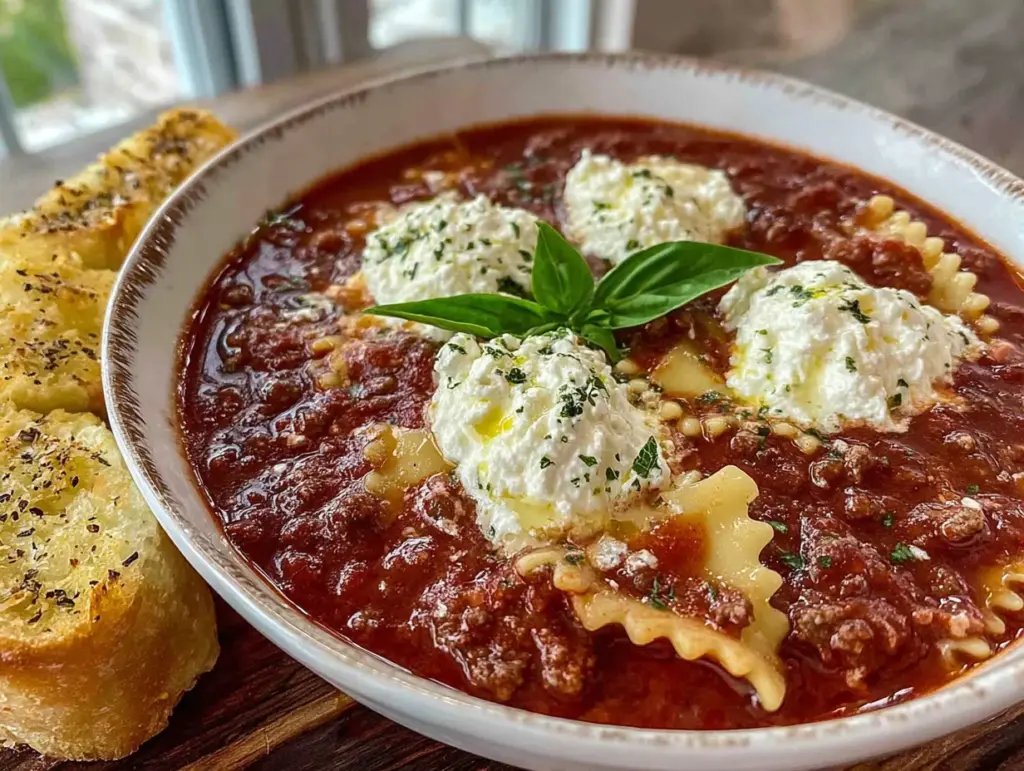 slow cooker lasagna soup - featured image