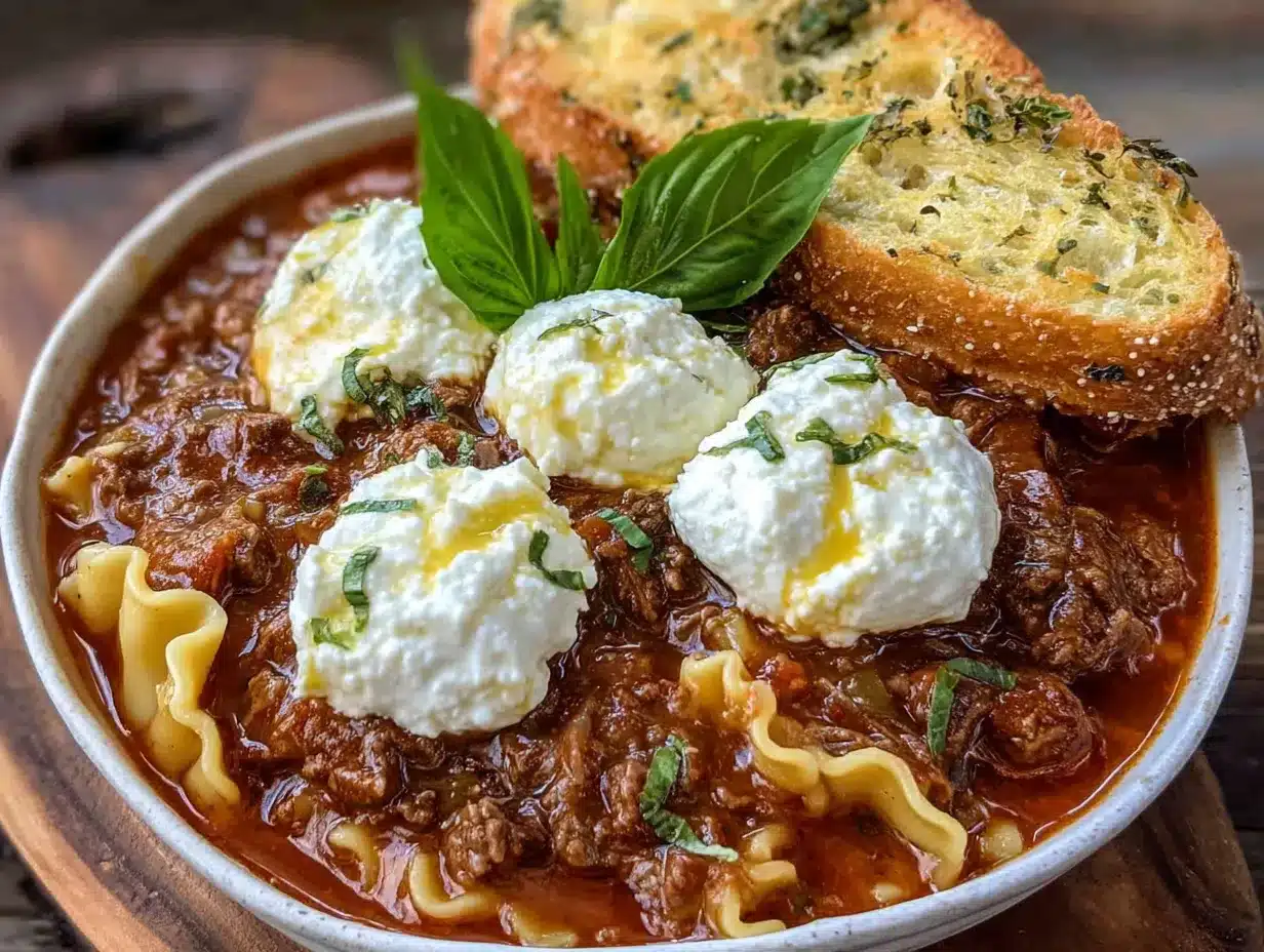 slow cooker lasagna soup preparation steps