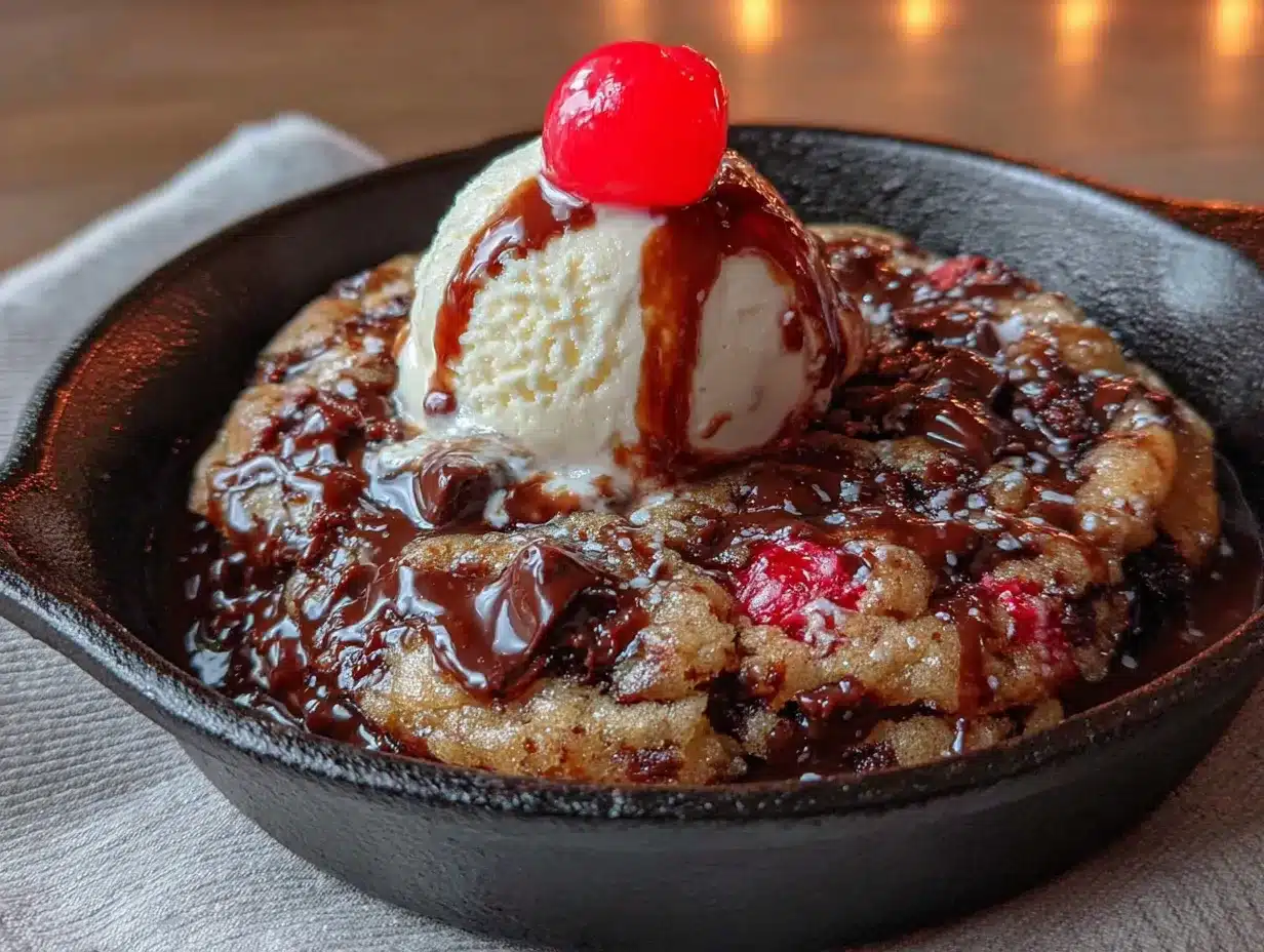small-batch skillet cookie for two preparation steps