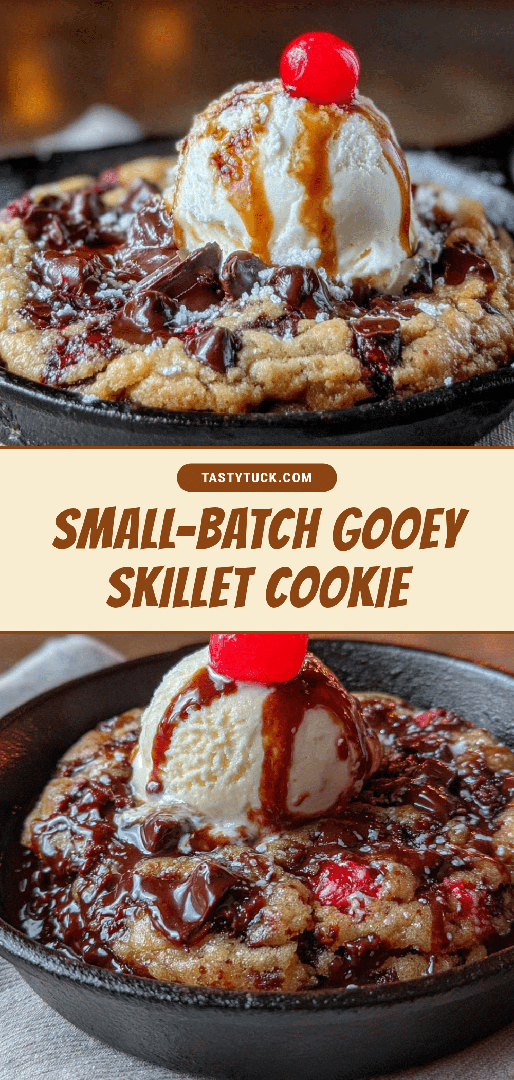 small-batch skillet cookie for two recipe