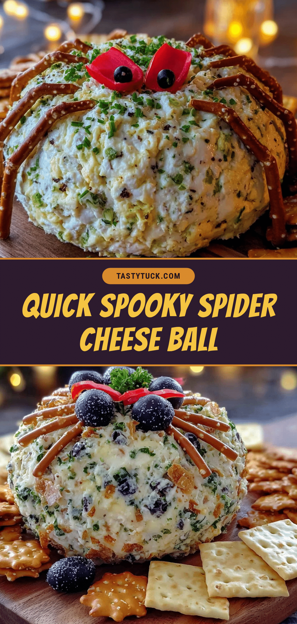 Spooky Spider Cheese Ball recipe