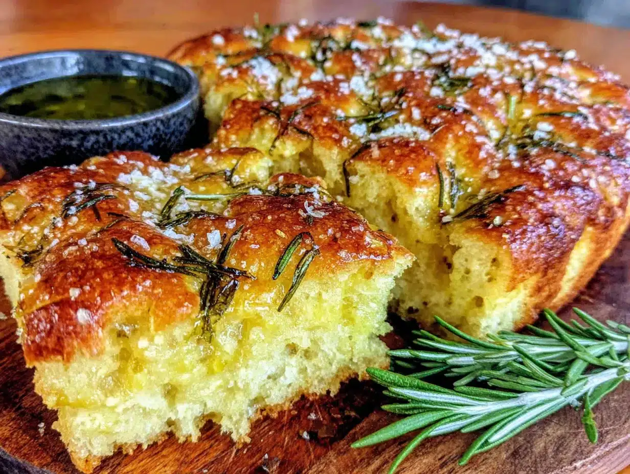 spring rosemary garlic sourdough focaccia preparation steps