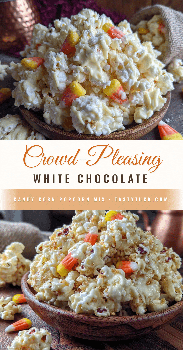 white chocolate candy corn popcorn mix recipe