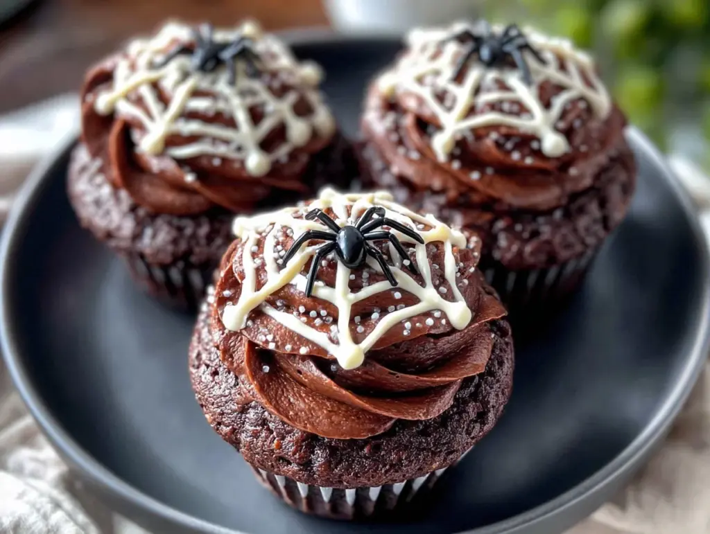 Wholesome Chocolate Spiderweb Cupcakes - featured image