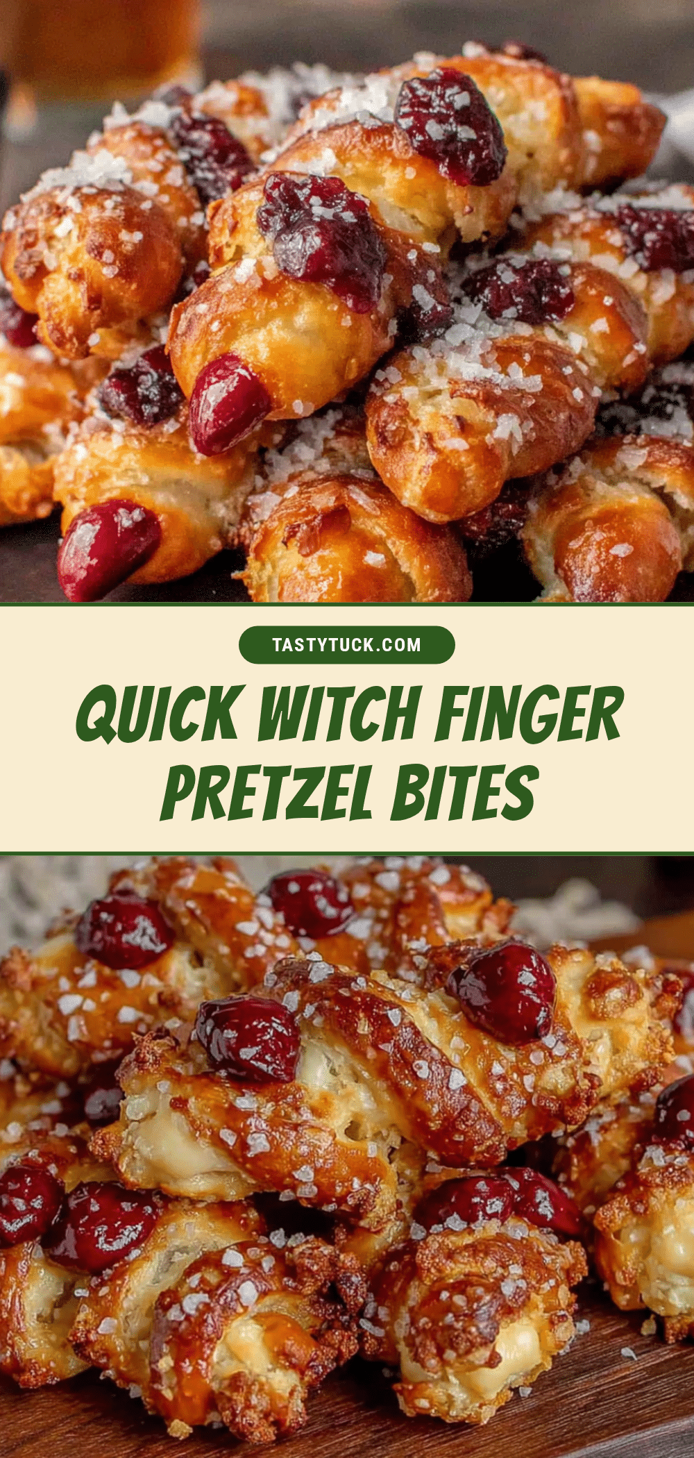 witch finger pretzel bites recipe