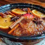cozy slow cooker spiced apple cider - featured image