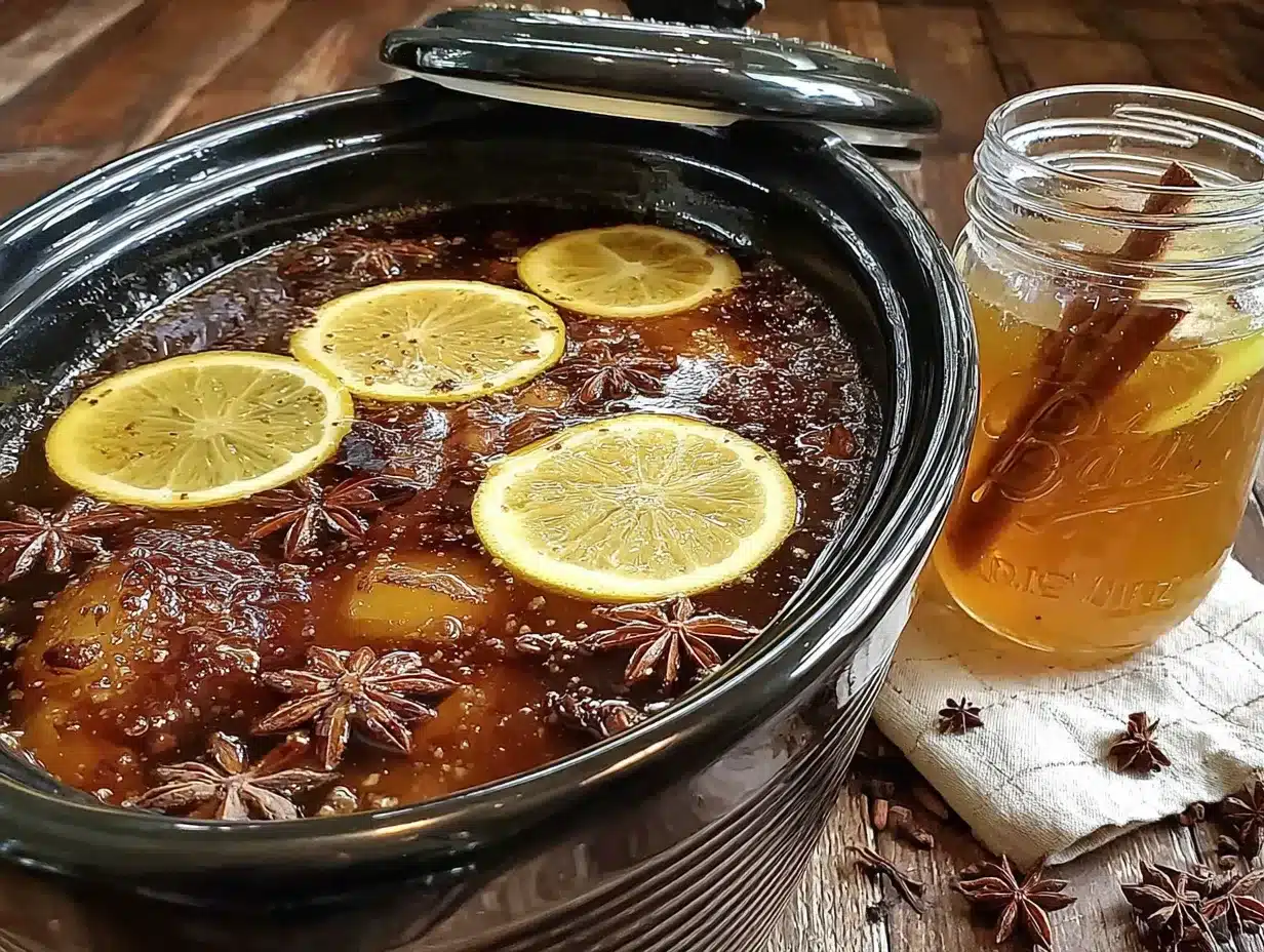 cozy slow cooker spiced apple cider preparation steps