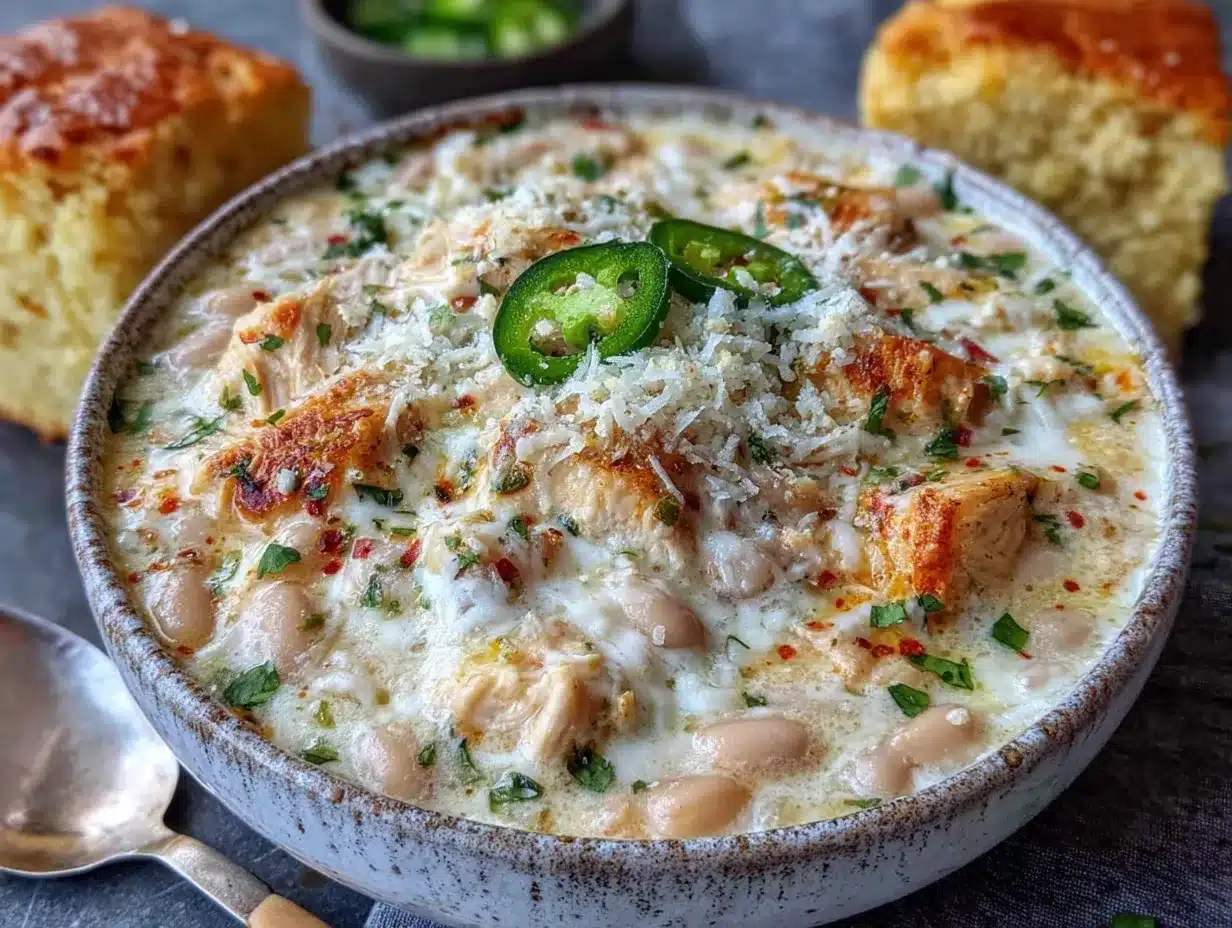 creamy white chicken chili preparation steps