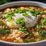 kid-friendly slow cooker chicken enchilada soup - featured image