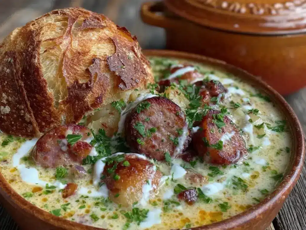 kielbasa and potato soup - featured image