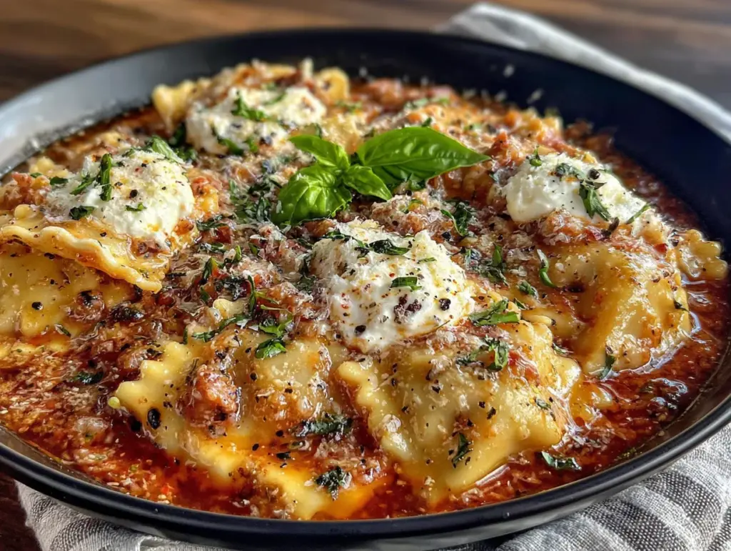 lighter one-pot lasagna soup - featured image