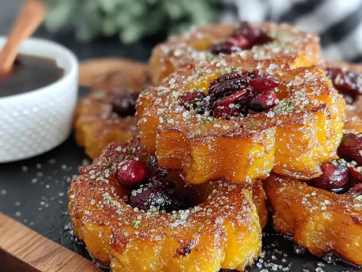 maple roasted acorn squash rings preparation steps