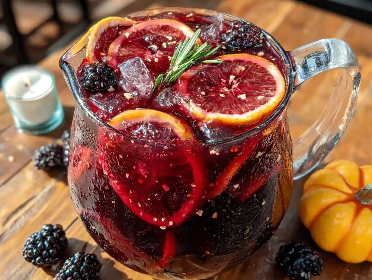Spooky Blood Orange Halloween Sangria preparation steps