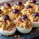 spooky deviled eggs - featured image