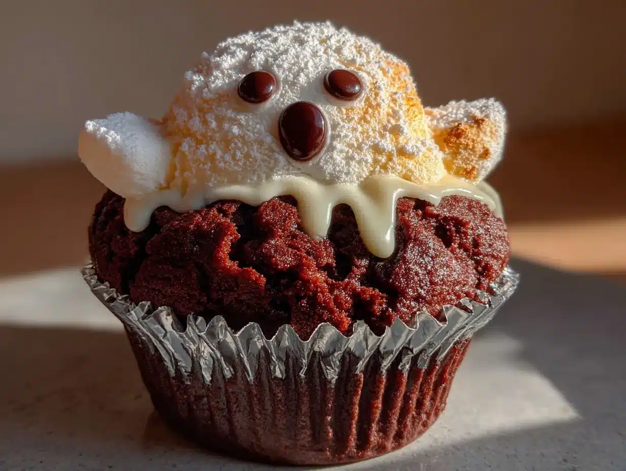 Spooky Ghost Marshmallow Pop Cupcakes preparation steps
